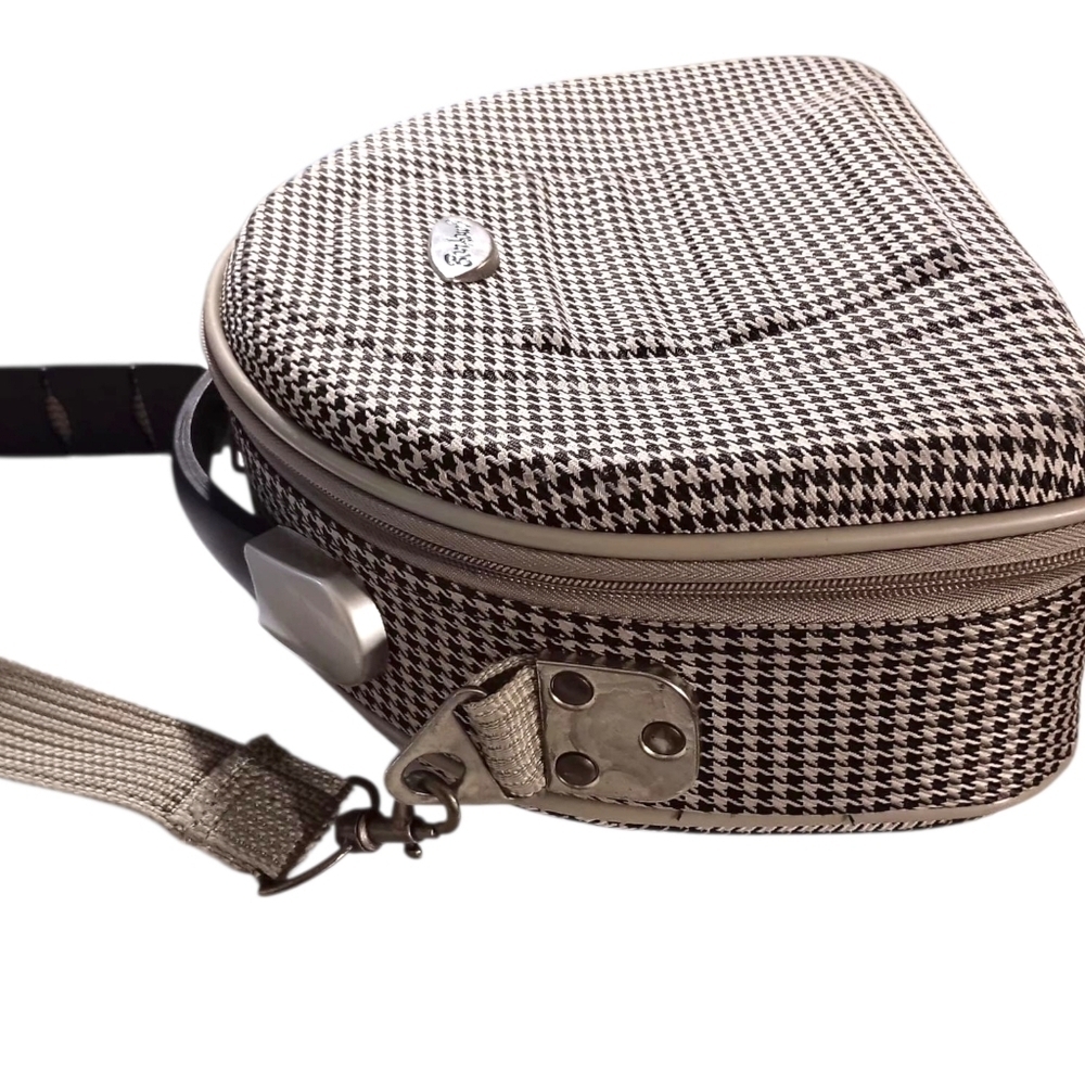 Vintage Hard Side Travel Case W Shoulder Strap - Picture 4 of 13